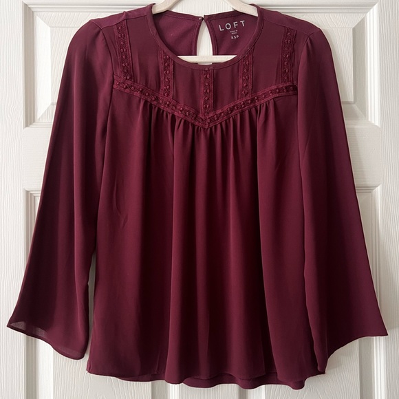 Loft Maroon Blouse - Picture 1 of 3